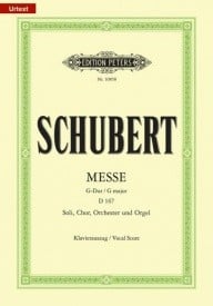 Schubert: Mass in G (D167) published by Peters - Vocal Score