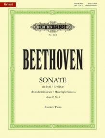 Beethoven: Sonata in C# min Opus 27 No 2 (Moonlight) for Piano published by Peters