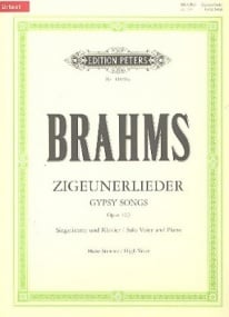 Brahms: Gypsy Songs Opus 103 for High Voice published by Peters
