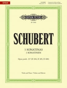 Schubert: 3 Sonatinas Opus 137 for Violin published by Peters