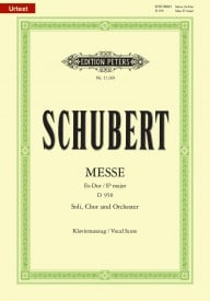 Schubert: Mass in Eb Major (D950) published by Peters - Vocal Score
