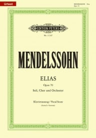 Mendelssohn: Elijah published by Peters - Vocal Score (German Edition)