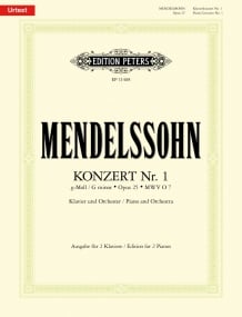 Mendelssohn: Piano Concerto No.1 in G minor Opus 25 published by Peters