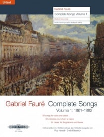 Faur: Complete Songs Volume 1 (Medium/Low Voice) published by Peters