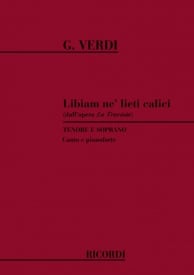Verdi: Libiam ne'lieti Calici for Soprano & Tenor published by Ricordi