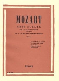 Mozart: Arie scelte Vol.1 : 19 Arie per Soprano leggero published by Ricordi