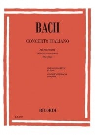 Bach: Italian Concerto (BWV 971) for Piano published by Ricordi