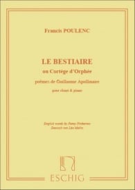 Poulenc: Le Bestiaire ou Cortge d'Orphe published by Eschig