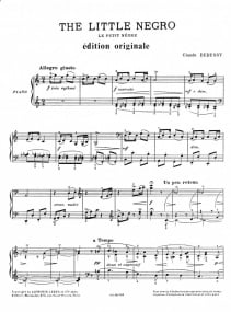 Debussy: The Little Negro (Le Petit Ngre) for Piano published by Leduc