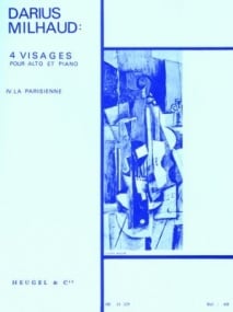 Milhaud: Four Faces - IV. La Parisienne for Viola published by Heugel