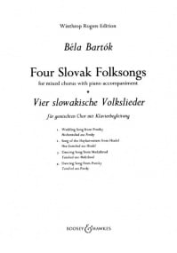 Bartok: 4 Slovak Folksongs SATB & Piano published by Boosey & Hawkes