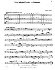 Kopprasch: 60 Studies Book 1 for Trombone published by Carl Fischer