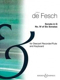 Fesch: Sonata No.4 in D for Descant Recorder published by Boosey & Hawkes