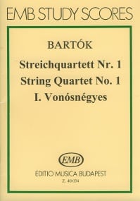 Bartok: String Quartet No. 1 (Study Score) published by EMB