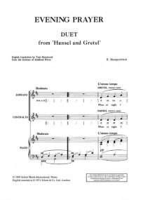 Humperdinck: Evening Prayer Duet published by Schott