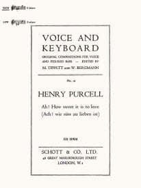 Purcell: Ah! How sweet it is to love for High Voice in G Minor published by Schott