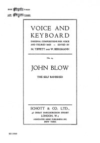 Blow: The Self Banished for Low Voice published by Schott