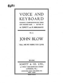 Blow: Tell me no more you love published by Schott