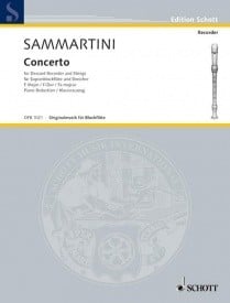 Sammartini: Concerto in F for Descant Recorder published by Schott