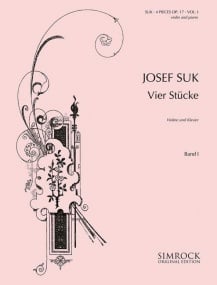 Suk: 4 Pieces Opus 17 Volume 1 for Violin published by Simrock