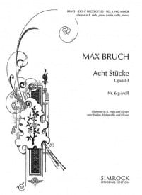 Bruch: Piece in G minor Opus 83 No 6 published by Simrock