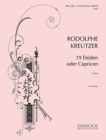 Kreutzer: 19 Studies or Caprices for Violin published by Simrock