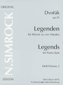 Dvorak: Legends Opus 59 Book 2 for Piano Duet published by Simrock
