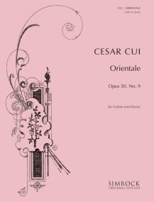 Cui: Orientale for Violin published by Simrock