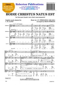 Sweelinck: Hodie Christus Natus Est SSAA published by Roberton