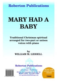 Liddell: Mary Had A Baby 2pt published by Roberton