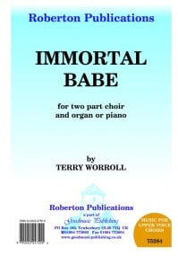 Worroll: Immortal Babe 2pt published by Roberton