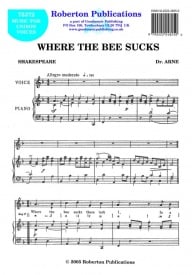 Arne: Where the Bee Sucks in F published by Roberton