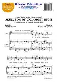 Brown: Jesu Son Of God Most High 2pt published by Roberton