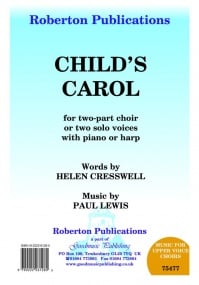 Lewis: Child's Carol 2pt published by Roberton