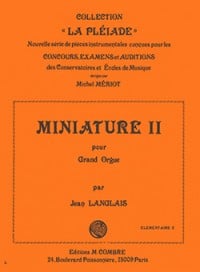 Langlais: Miniature II for Organ published by Combre