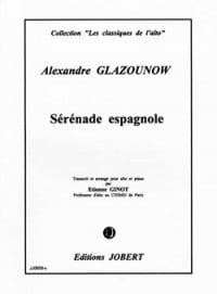 Glazunov: Serenade espagnole for Viola published by Jobert