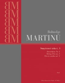 Martinu: String Trio No.1 (H.136) (1923/24) published by Barenreiter