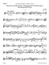 Suk: String Quartet No 1 in Bb Major Opus 11 published by Barenreiter
