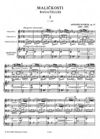 Dvorak: Bagatelles Opus 47 published by Barenreiter