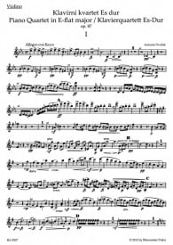 Dvorak: Piano Quartet in Eb Opus 87 published by Barenreiter
