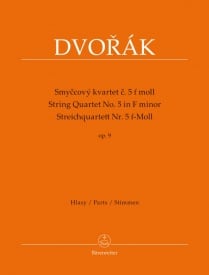 Dvorak: String Quartet No 5 in F minor Opus 9 published by Barenreiter