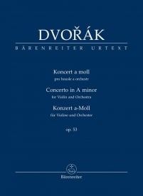 Dvork: Concerto for Violin and Orchestra A minor op. 53 (Study Score) published by Barenreiter