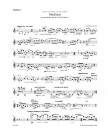 Suk: Meditation on the Old Czech Hymn ''St Wenceslas'' for String Quartet Opus 35a published by Barenreiter