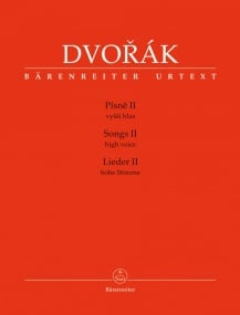 Dvorak: Songs II for High Voice and Piano published by Barenreiter