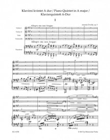 Dvorak: Piano Quintet in A Opus 5 published by Barenreiter