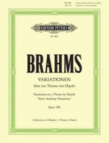 Brahms: Variations Opus 56b for Two Pianos published by Peters
