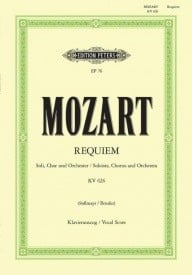 Mozart: Requiem D KV626 published by Peters - Vocal Score