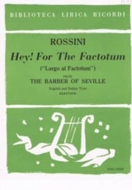 Rossini: Largo al Factotum for Baritone published by Ricordi