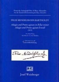 Mendelssohn: Adagio and Presto Agitato for Piano published by Weinberger