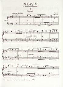 Faure: Dolly Suite Opus 56 for Piano Duet published by Peters